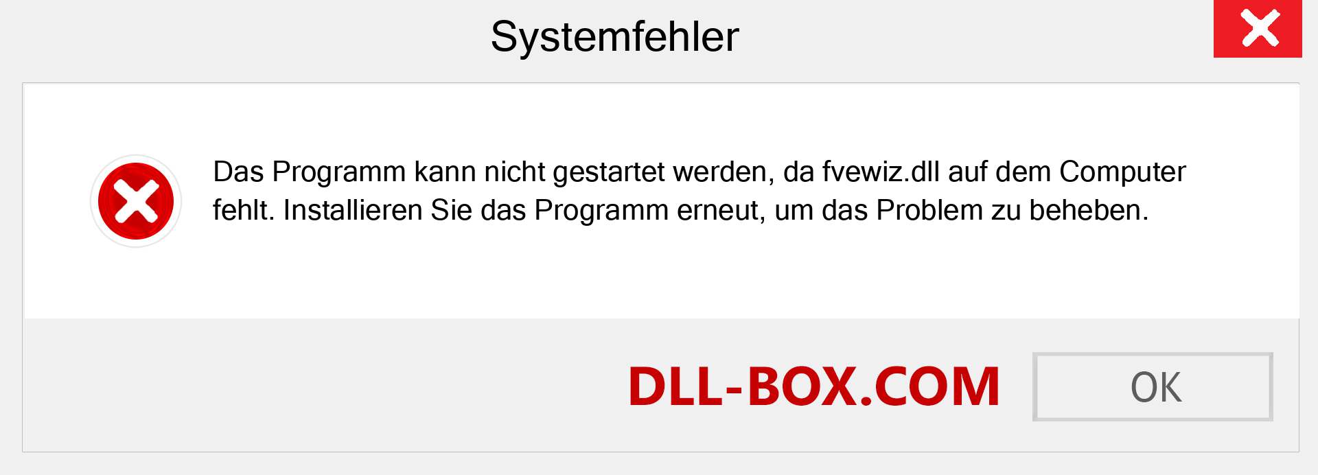 fvewiz.dll-Datei fehlt?. Download für Windows 7, 8, 10 - Fix fvewiz dll Missing Error unter Windows, Fotos, Bildern